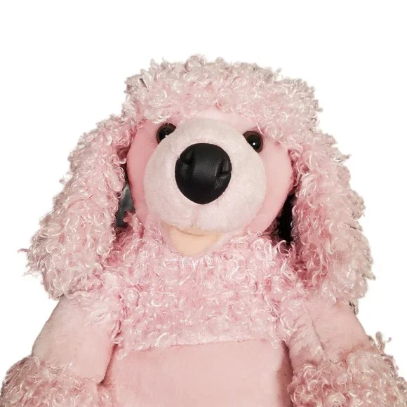 BABW Build a Bear Workshop Pink Poodle Plush Dog Glitter Rainbow Shoes Red Dress - Picture 4 of 11